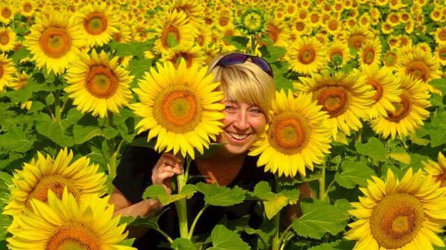 A photo opportunity among sunflowers under the Tuscan sun can never be passed up